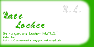 mate locher business card